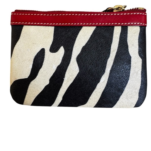 Dooney & Bourke animal print mini wristlet red black - Picture 3 of 8